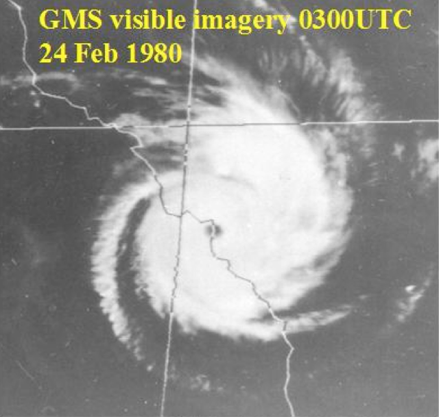 Cyclone Simon, 1980: satellite image